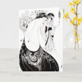 Aubrey Beardsley The Peacock Skirt Wenskaart Kaart (Gele Bloem)