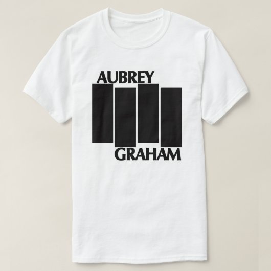 Aubrey Drake Graham/Black Flag Logo Parody T-Shirt (Design voorkant)