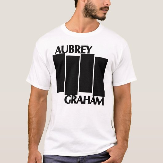 Aubrey Drake Graham/Black Flag Logo Parody T-Shirt (Voorkant)