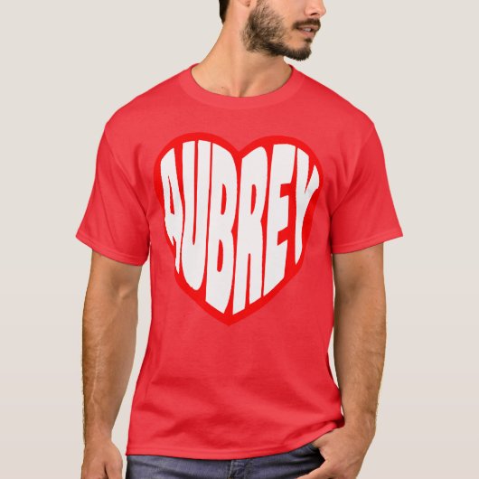 Aubrey in mijn Hart retro T-shirt (Voorkant)