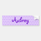 Aubrey in Paars Bumpersticker (Voorkant)