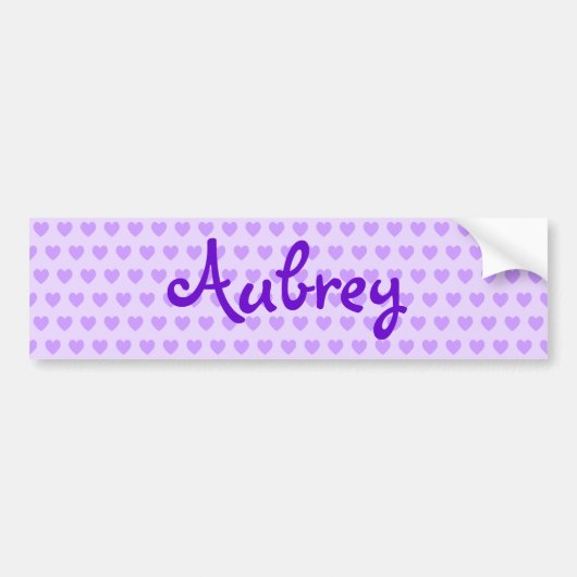 Aubrey in Paars Bumpersticker (Voorkant)