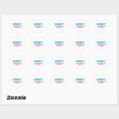 Aubrey met vlinder en wolk hart sticker (Vel)