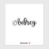Aubrey Naam - Handgeschreven kalligrafie Sticker (Vel)