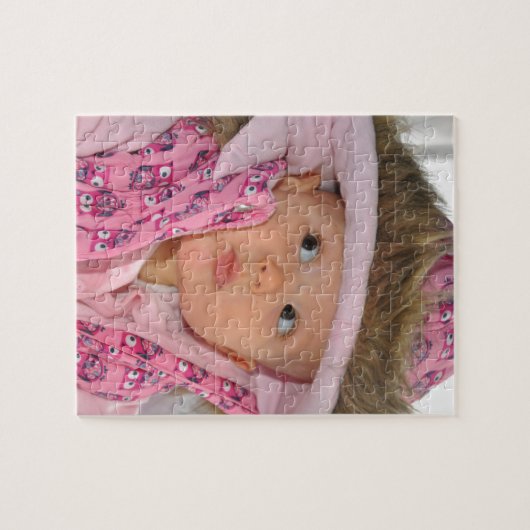 Aubrey op een Puzzle Legpuzzel (Horizontaal)