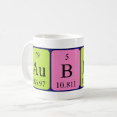 Aubrey periodieke lijstnaam mok (Voorkant links)