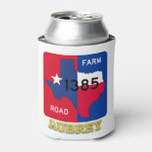 Aubrey, TX & Texas Longhorn Koelbox Blikjeskoeler (Blikje Voorkant)