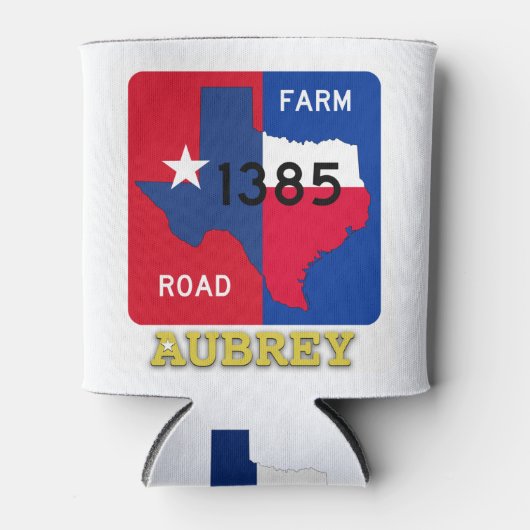 Aubrey, TX & Texas Longhorn Koelbox Blikjeskoeler (Voorkant)