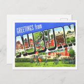 Auburn, Alabama  Big Letters Briefkaart (Voorkant / Achterkant)