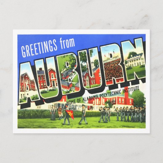 Auburn, Alabama  Big Letters Briefkaart (Voorkant)