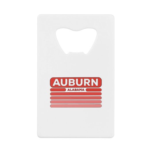 Auburn Alabama Creditkaart Flessenopener (Voorkant)