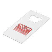 Auburn Alabama Creditkaart Flessenopener (Voorkant Gekanteld)