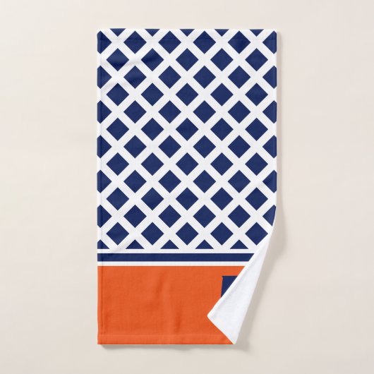 Auburn Alabama Navy en Oranje football Bad Handdoek (Handdoek)
