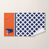 Auburn Alabama Navy en Oranje football Bad Handdoek (Handdoek)