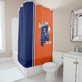 Auburn Alabama Navy en Oranje Football Douchegordijn