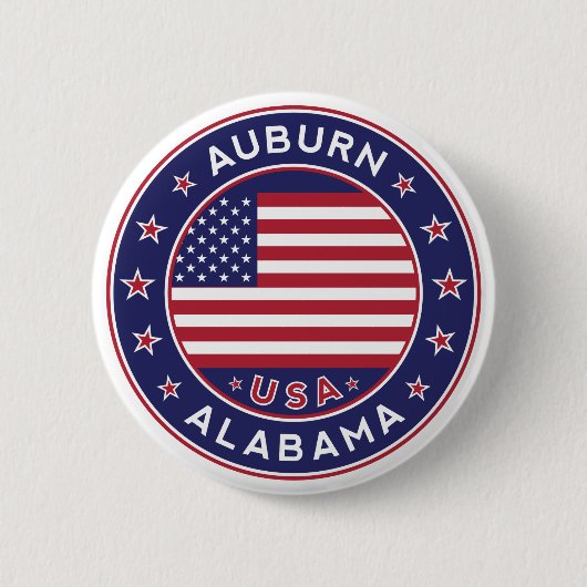Auburn, Alabama Ronde Button 5,7 Cm (Voorkant)