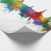 Auburn Alabama Skyline Cadeaupapier (Hoek)