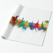 Auburn Alabama Skyline Cadeaupapier (Uitgerold)