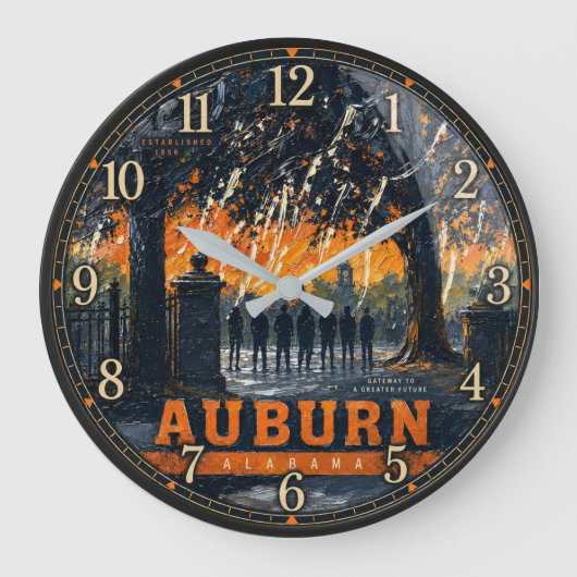 Auburn Alabama Sunset Grote Klok (Voorkant)