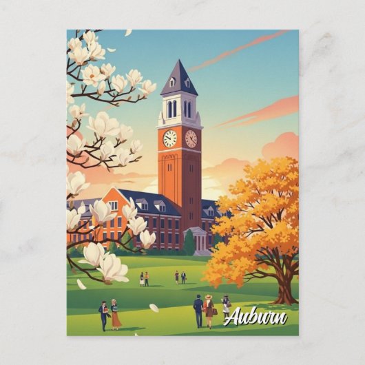 Auburn Alabama Travel Briefkaart (Voorkant)