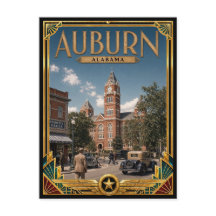 Auburn Alabama Vintage Art Deco Gouden Tijdperk