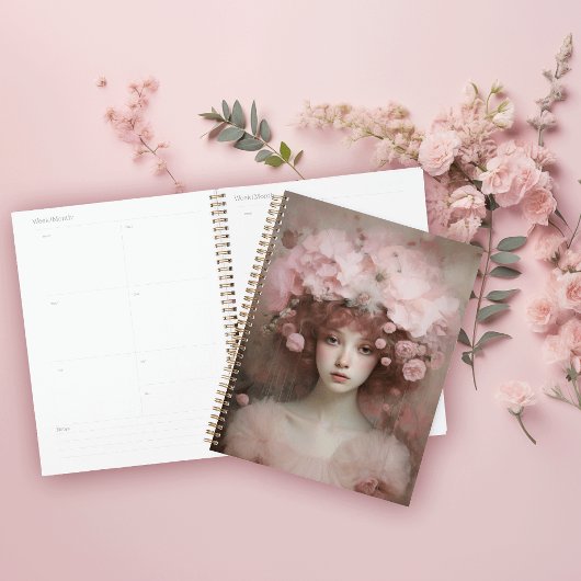 Auburn Beauty - Een Vrouwenportret en Bloemen Planner