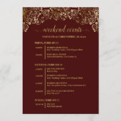 Auburn Bruin & Gouden Trouw Evenementen & Tijdsche Programmakaart (Voorkant)
