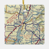 Auburn CA Map Keramisch Ornament (Voorkant)