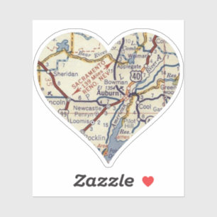 Auburn California Map Sticker
