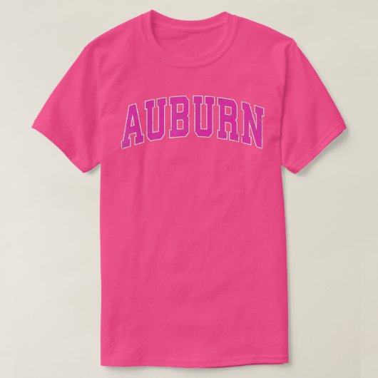 Auburn California  Sports Design Pink de T-shirt (Design voorkant)
