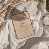 Auburn Copper Old Money QR Code Photo Wedding Kaart