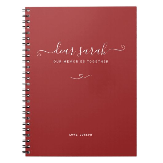 Auburn Couple Memory Keepsake-Notitieboek Notitieboek (Voorkant)