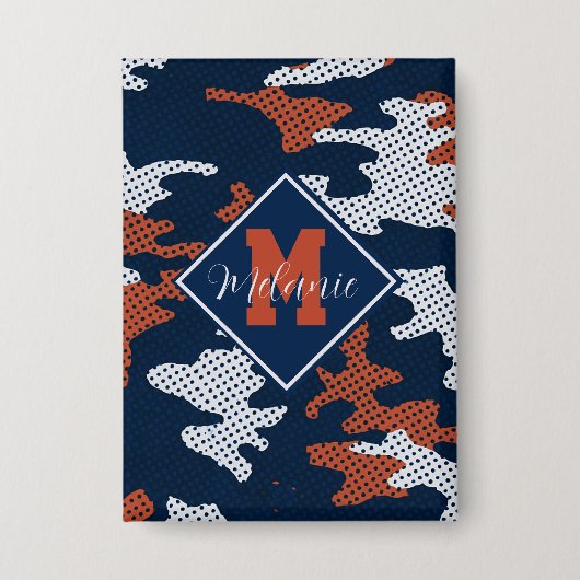 Auburn Deep-South Tiger Spirit Camo Button (Voorkant)