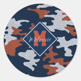 Auburn Deep-South Tiger Spirit Camo Ronde Sticker