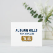 Auburn Hills Michigan Great Lake State Briefkaart (Staand voorkant)
