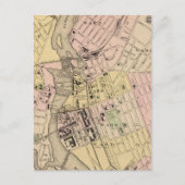 Auburn, Lewiston Map Briefkaart (Voorkant)