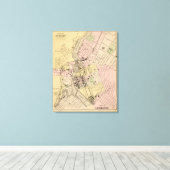 Auburn, Lewiston Map Canvas Afdruk (Insitu (Houten vloer))