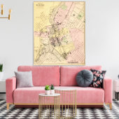 Auburn, Lewiston Map Canvas Afdruk (Insitu (Woonkamer))