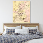 Auburn, Lewiston Map Canvas Afdruk (Insitu (Slaapkamer))