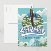 Auburn, Maine, Lost valley ski Briefkaart (Voorkant / Achterkant)