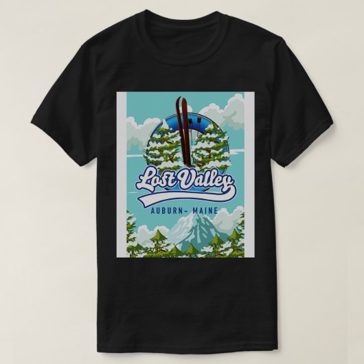 Auburn Maine Lost valley ski T-shirt (Design voorkant)