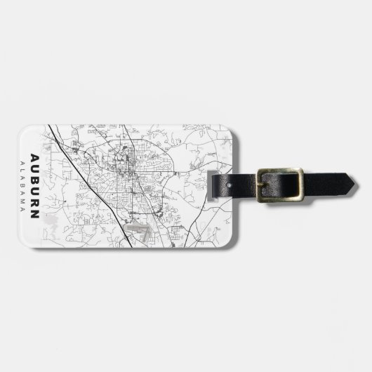 Auburn Map Bagagelabel (Voorkant horizontaal)