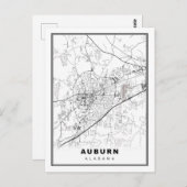Auburn Map Briefkaart (Voorkant / Achterkant)