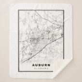 Auburn Map Sherpa Deken (Voorkant)