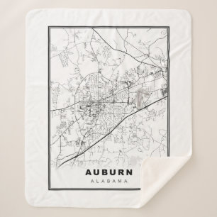 Auburn Map Sherpa Deken