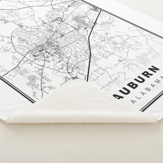 Auburn Map Sherpa Deken (3/4)