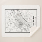Auburn Map Sherpa Deken (Voorkant (horizontaal))