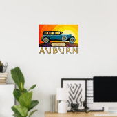 Auburn ~  motorrijtuigenreclame poster (Thuiskantoor)