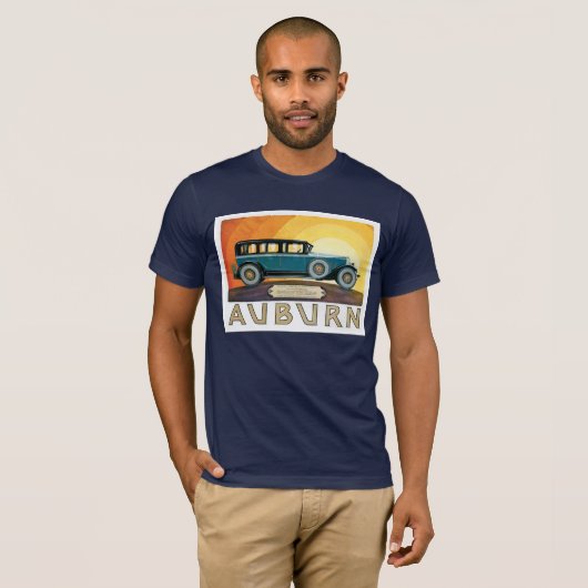  Auburn Motors Sunburst Ad T-shirt (Voorkant volledig)
