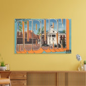 Auburn, New York - grote letterscènes Canvas Afdruk (Insitu (Woonkamer))